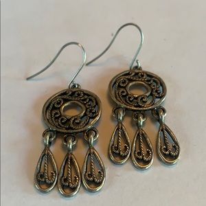Dangle bronze earrings